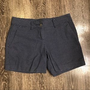 The limited navy blue and white polka dot shorts